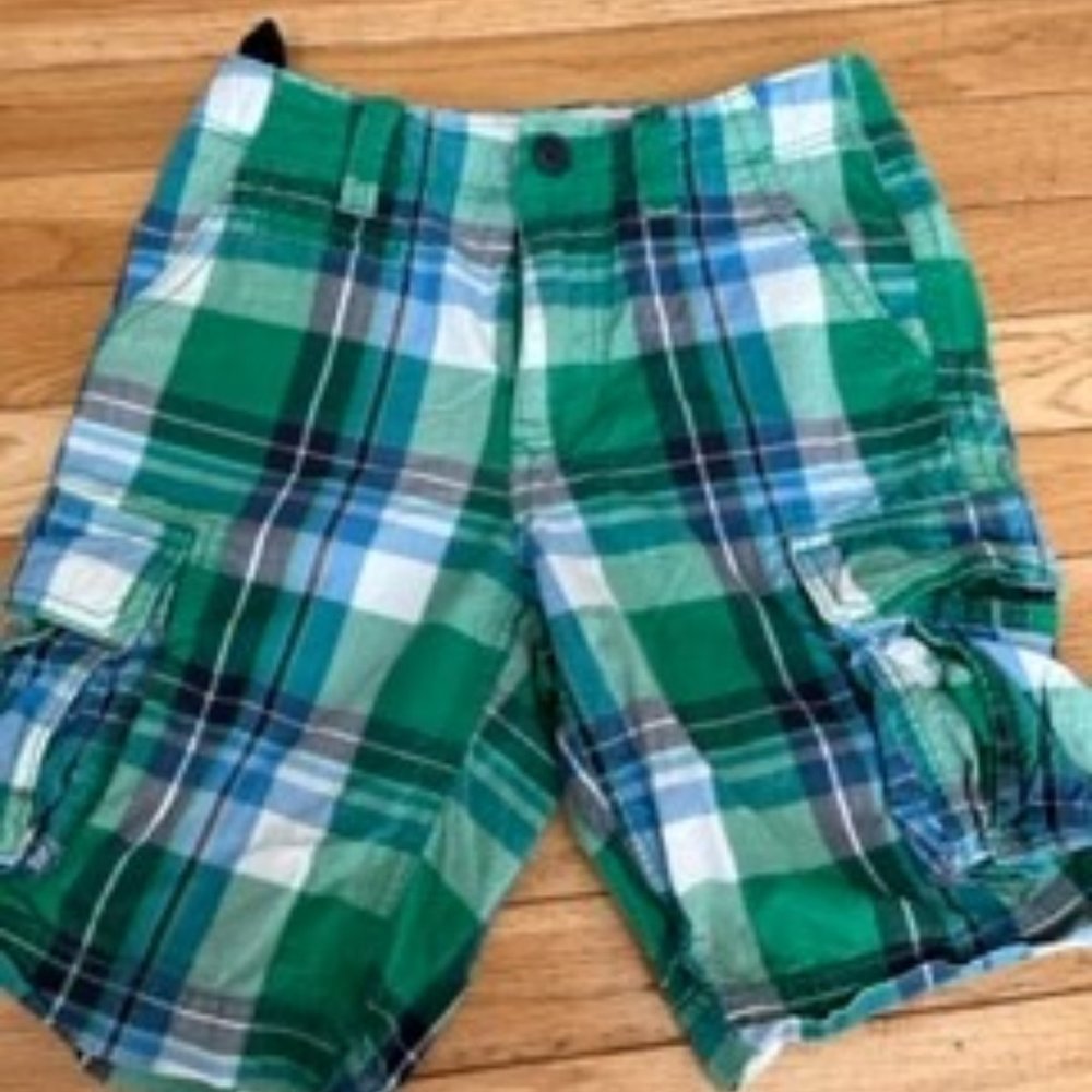 Boys GAP Plaid Cargo Shorts